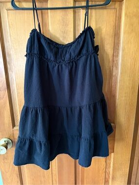 Zara Black Tiered Spaghetti Strap Sundress